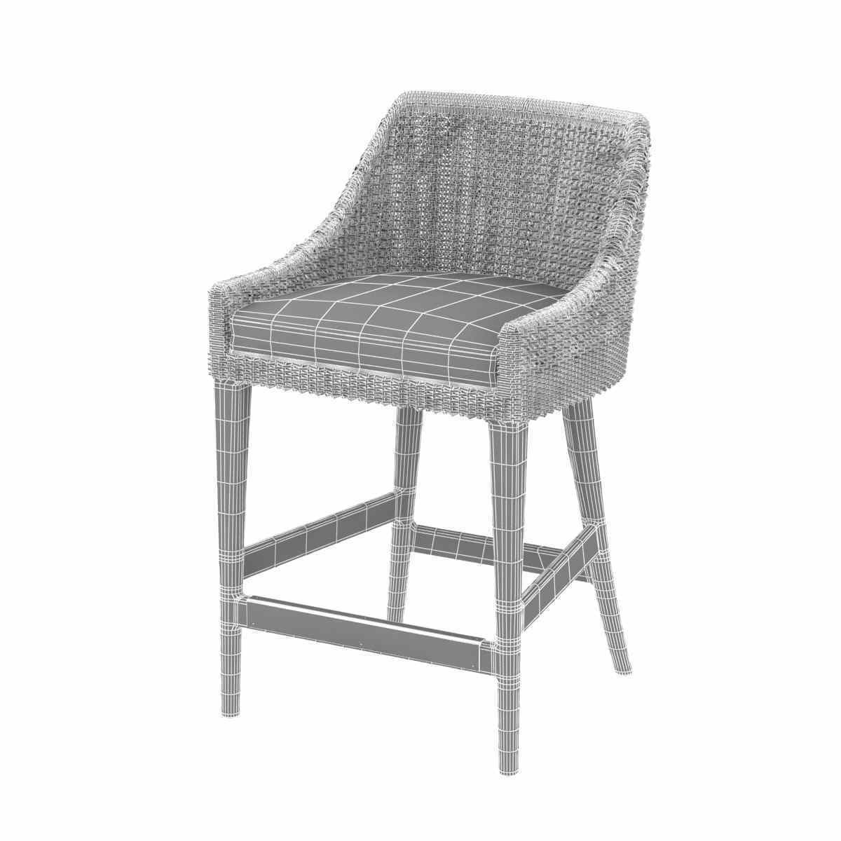 Palecek vincent counter barstool 3d model 3D model_2