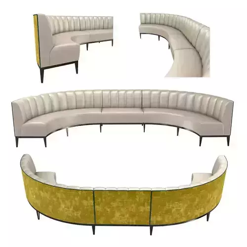 Sofa and chair company bespoke rounded  sofa  3d model 3D model