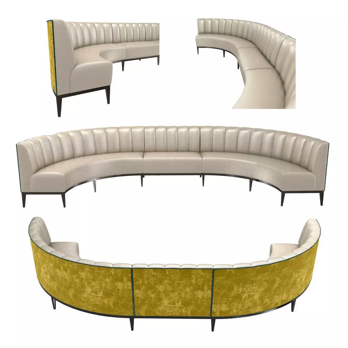 Sofa and chair company bespoke rounded  sofa  3d model 3D model_0
