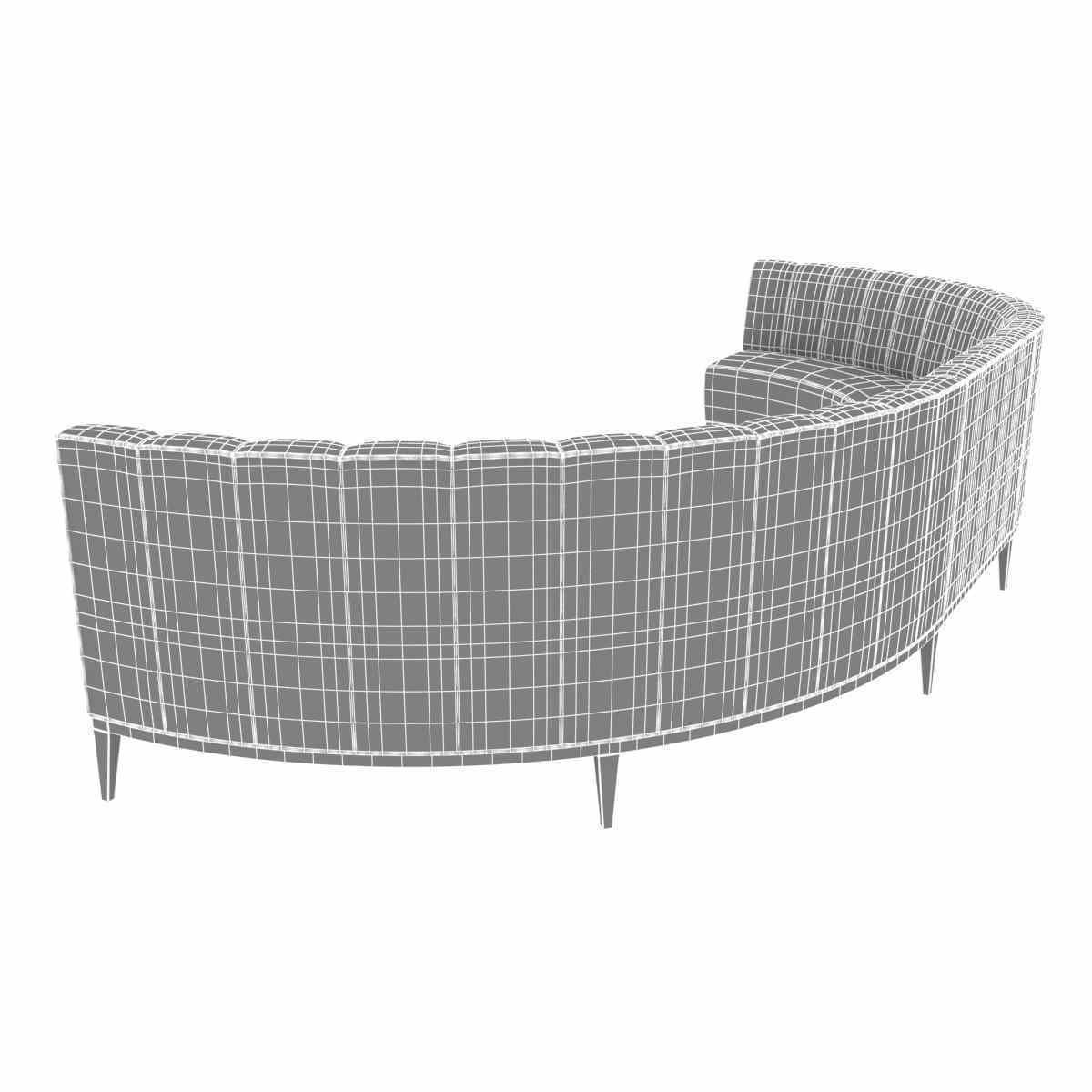 Sofa and chair company bespoke rounded  sofa  3d model 3D model_3