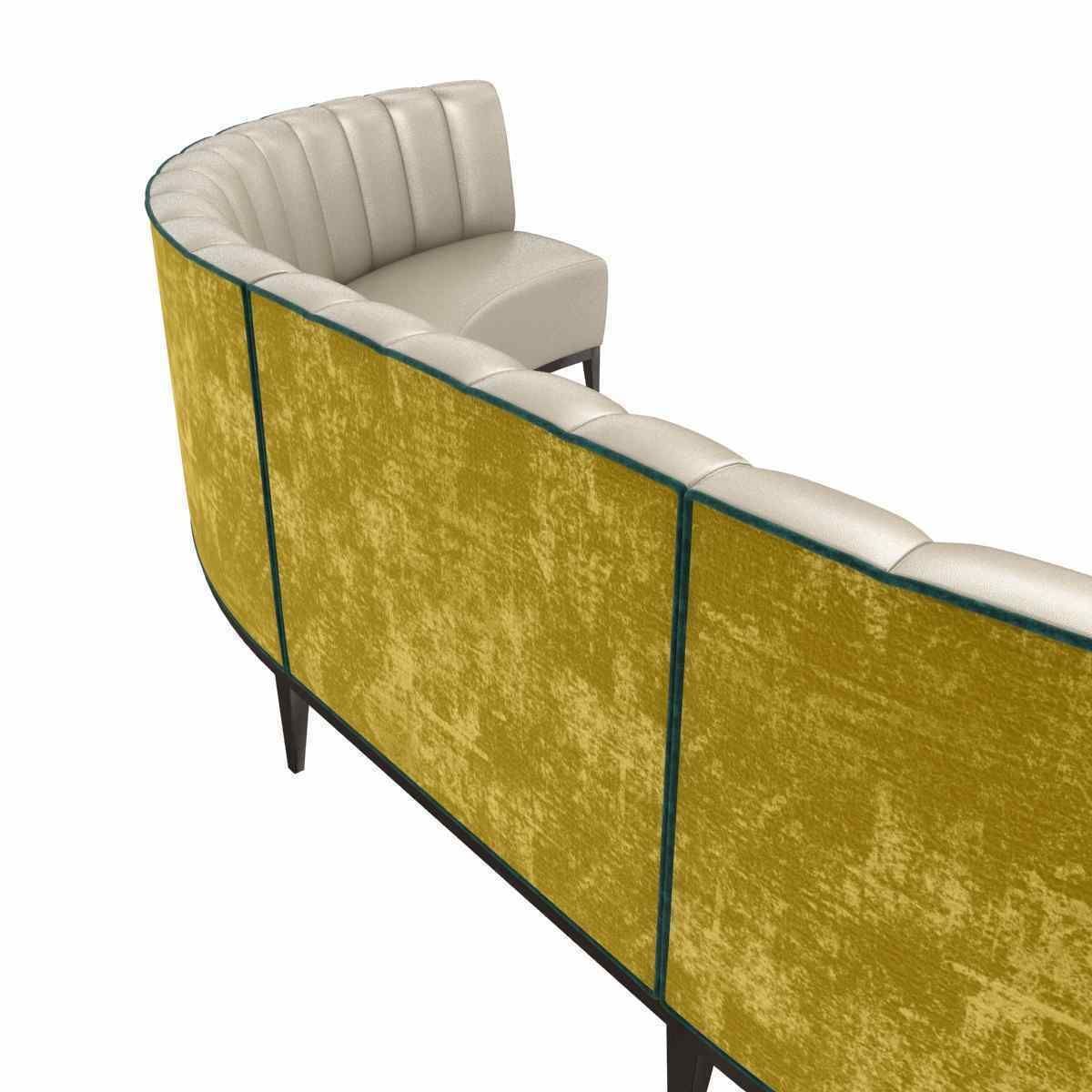 Sofa and chair company bespoke rounded  sofa  3d model 3D model_5