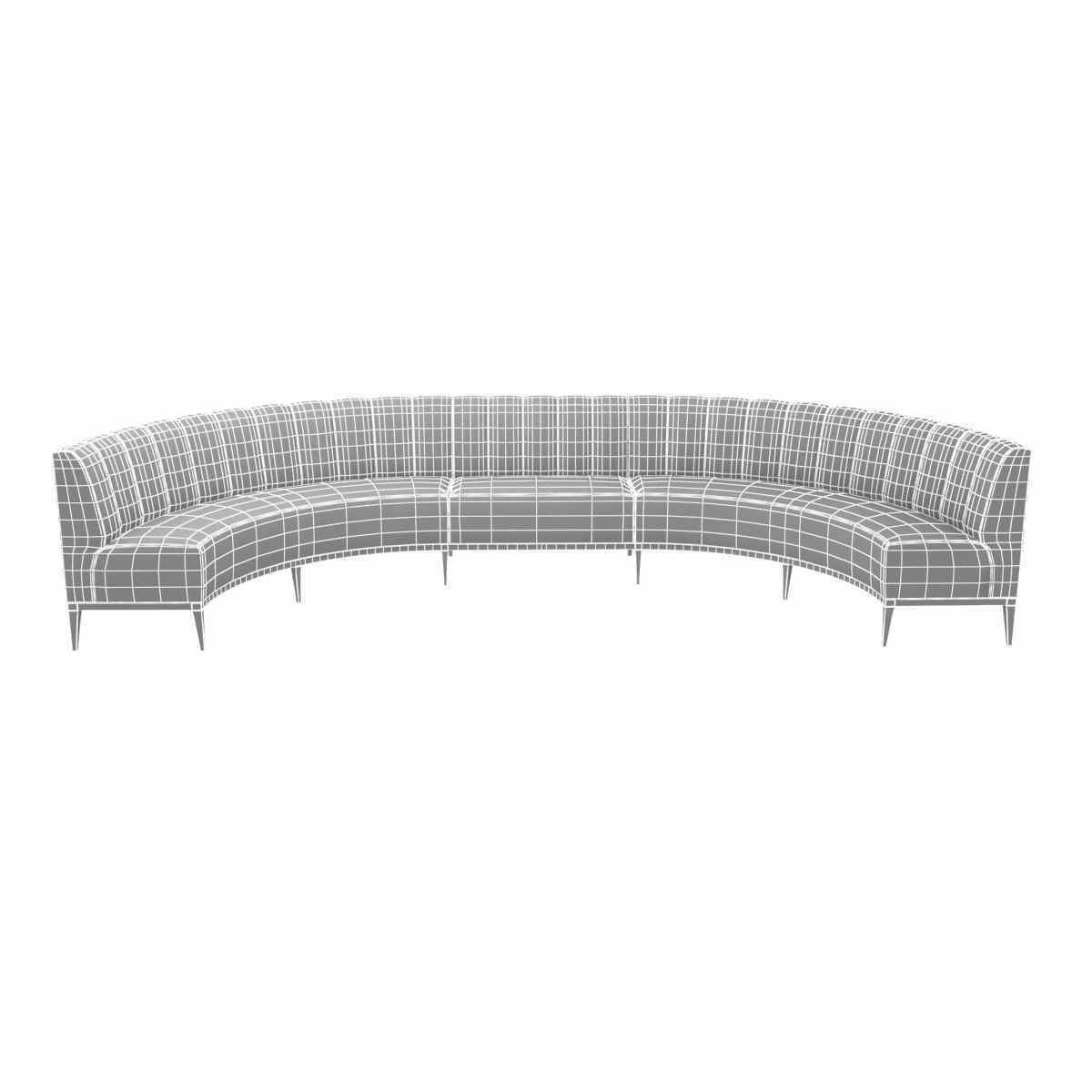 Sofa and chair company bespoke rounded  sofa  3d model 3D model_1