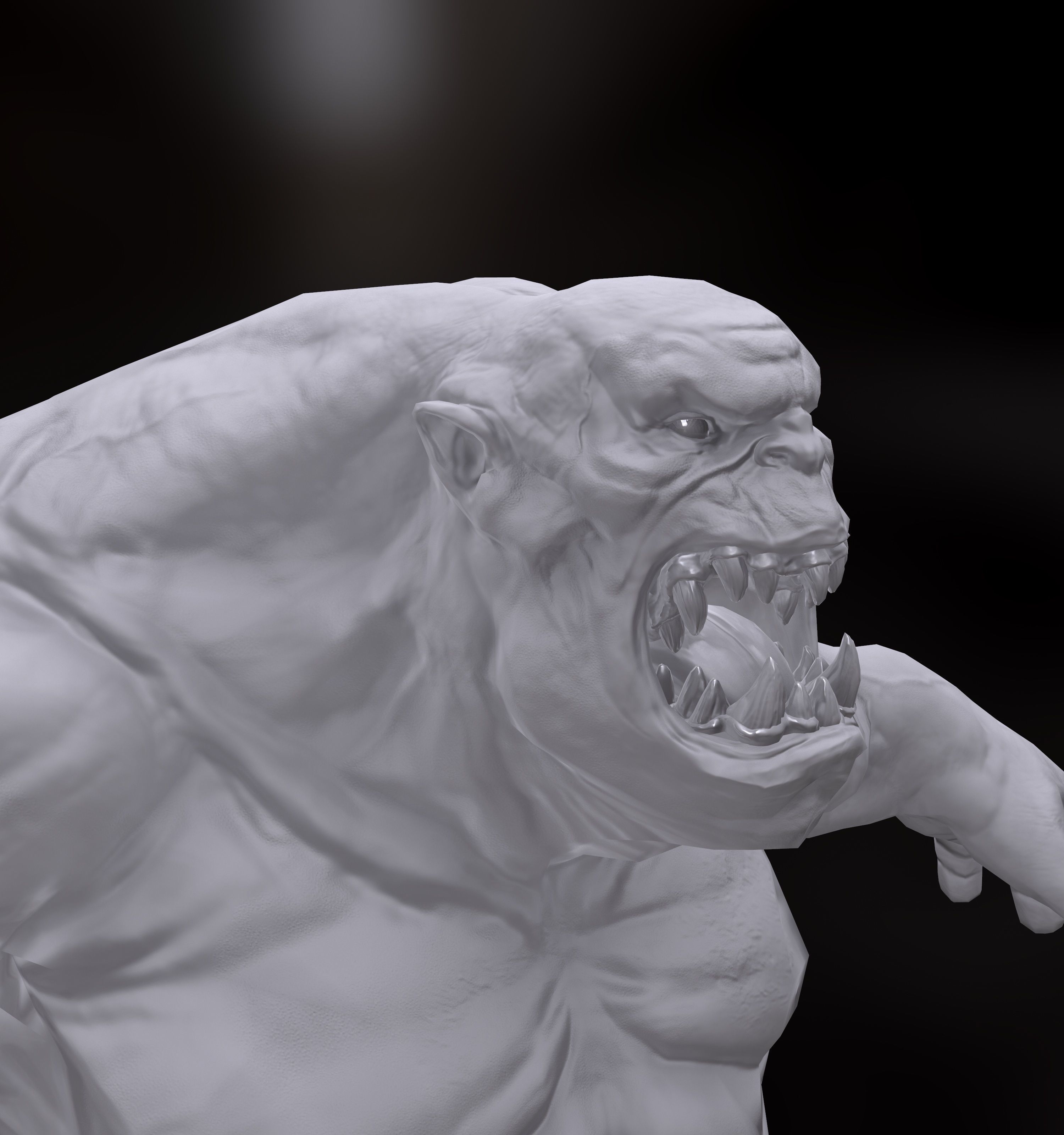 Orc Ogre with Armor and Axe Low-poly 3D model_21