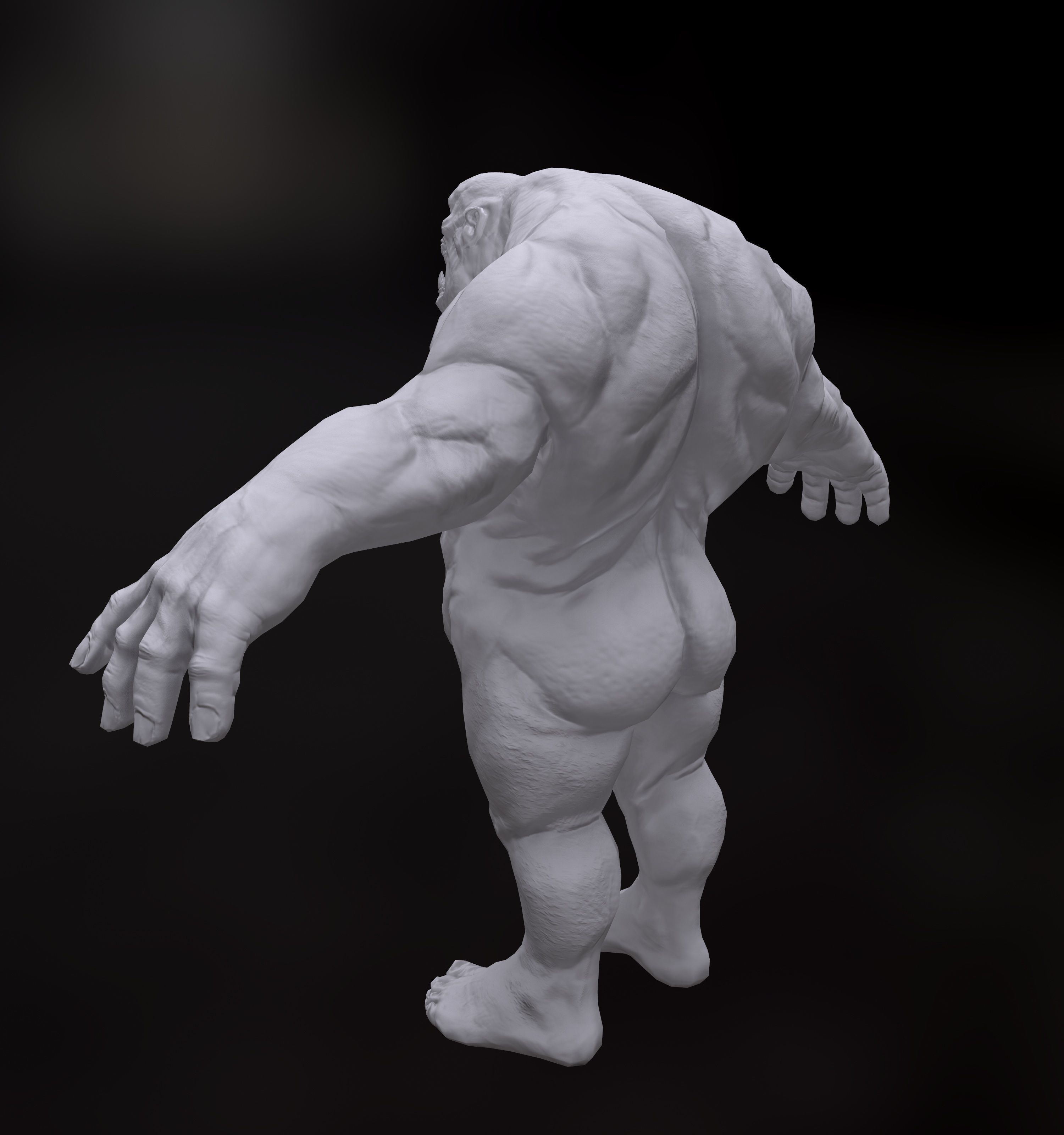 Orc Ogre with Armor and Axe Low-poly 3D model_23