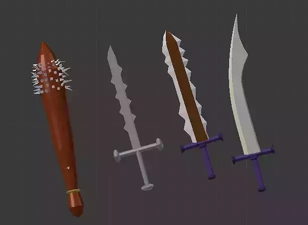 Blender 3D Sword Pack Free 3D model