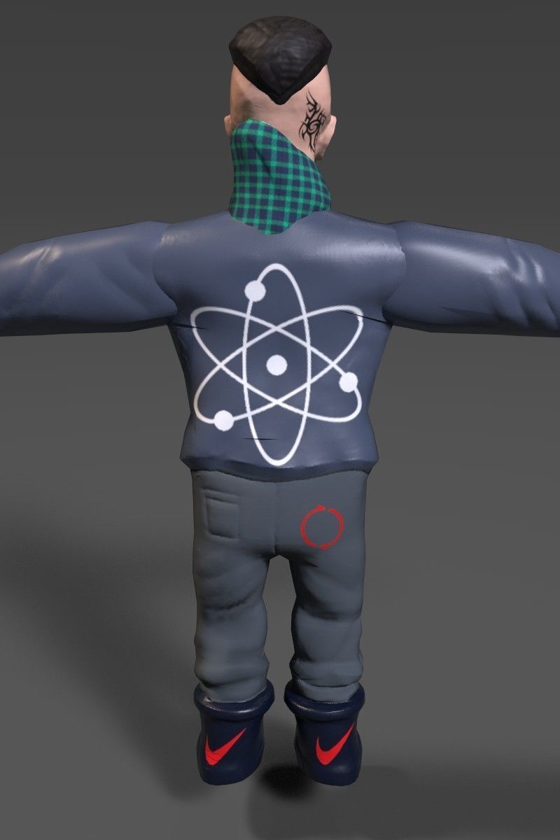 Male Character Low-poly 3D model_2