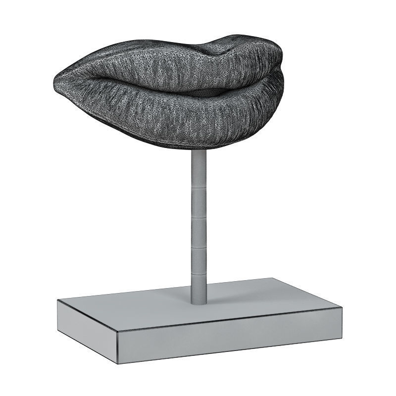 Figurine red lips 02 3D model_5