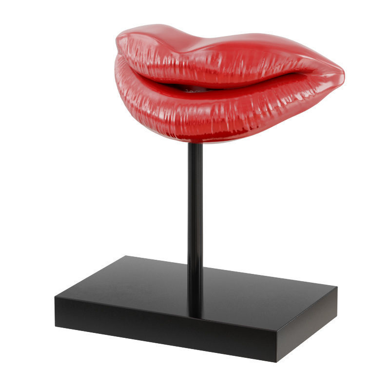 Figurine red lips 02 3D model_1