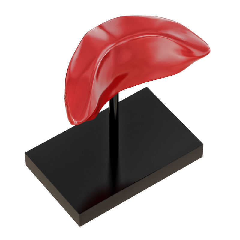 Figurine red lips 02 3D model_4