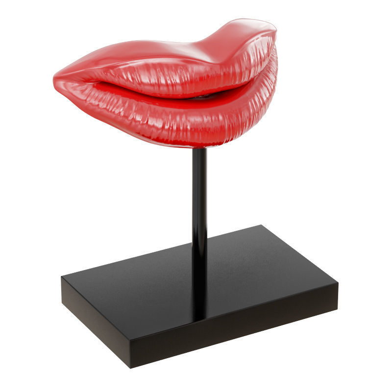 Figurine red lips 02 3D model_2