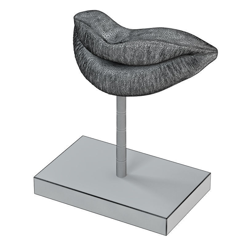 Figurine red lips 02 3D model_6