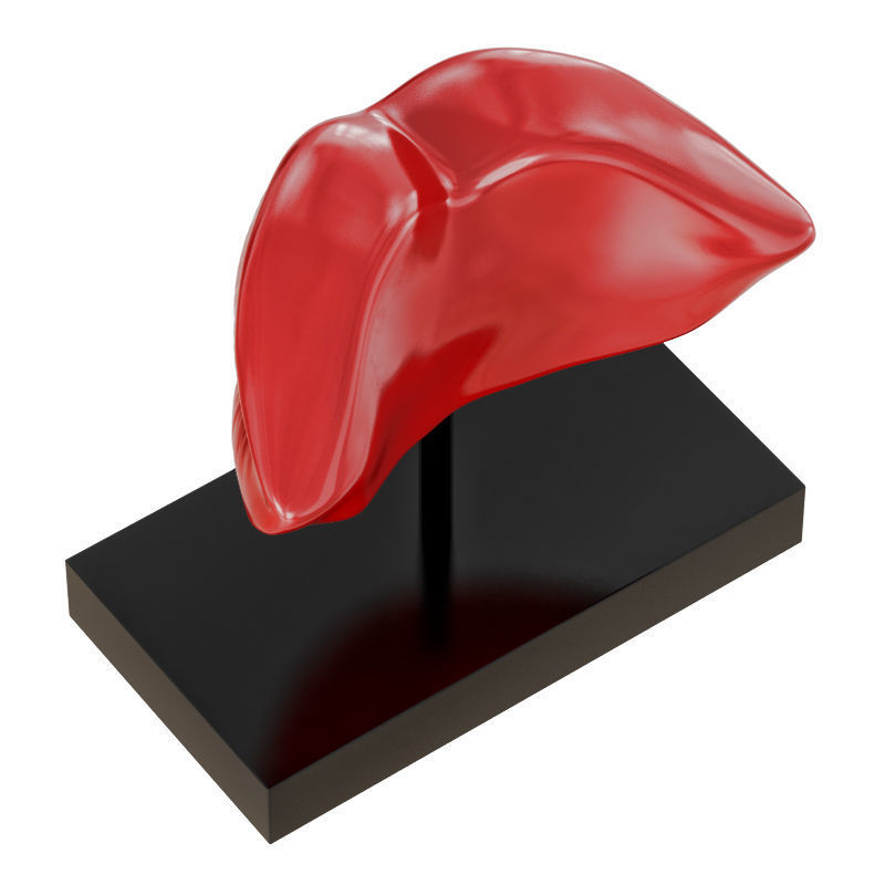 Figurine red lips 03 3D model_4