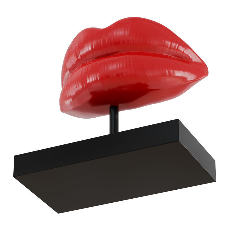 Figurine red lips 03 3D model_3