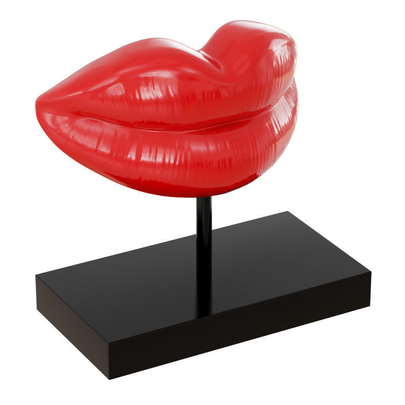 Figurine red lips 03 3D model_2