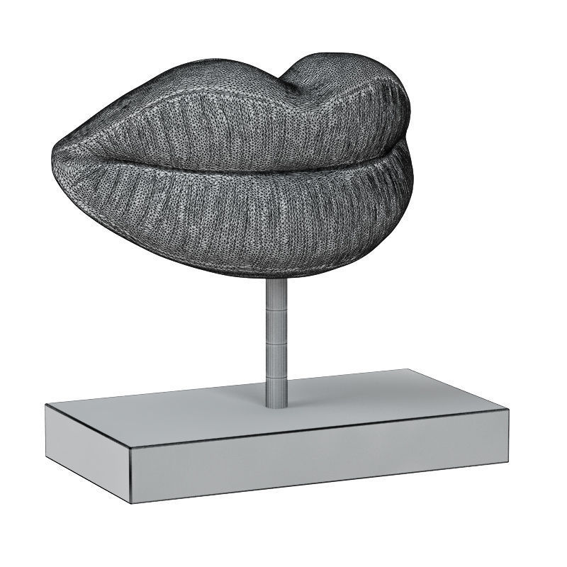 Figurine red lips 03 3D model_5