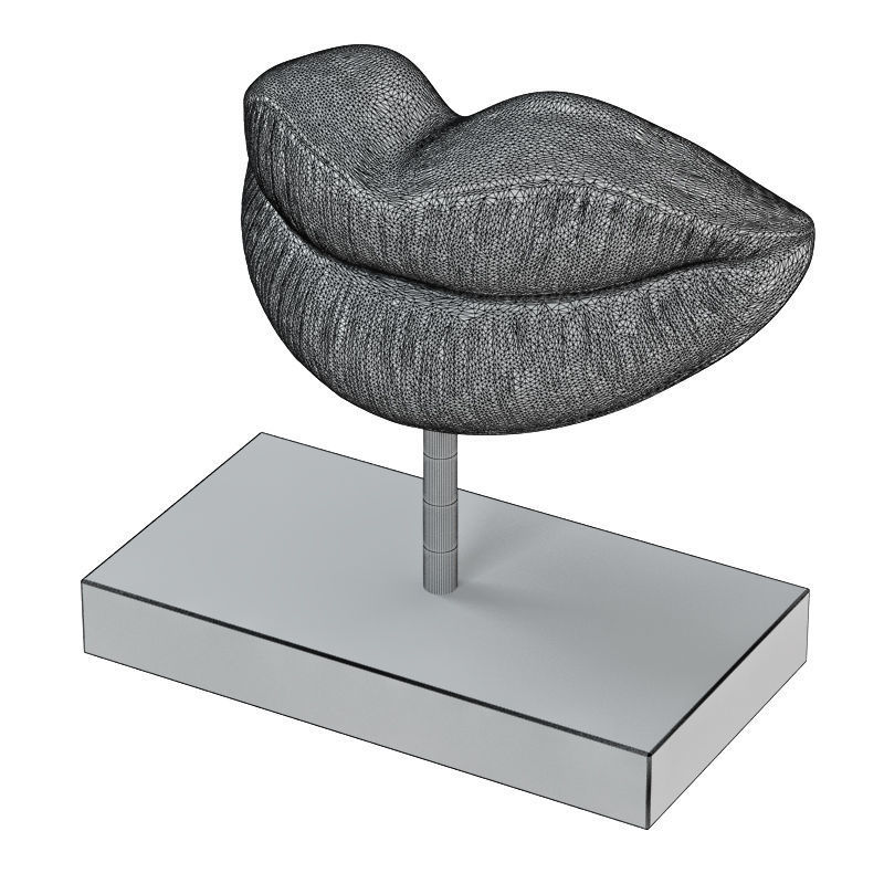 Figurine red lips 03 3D model_6