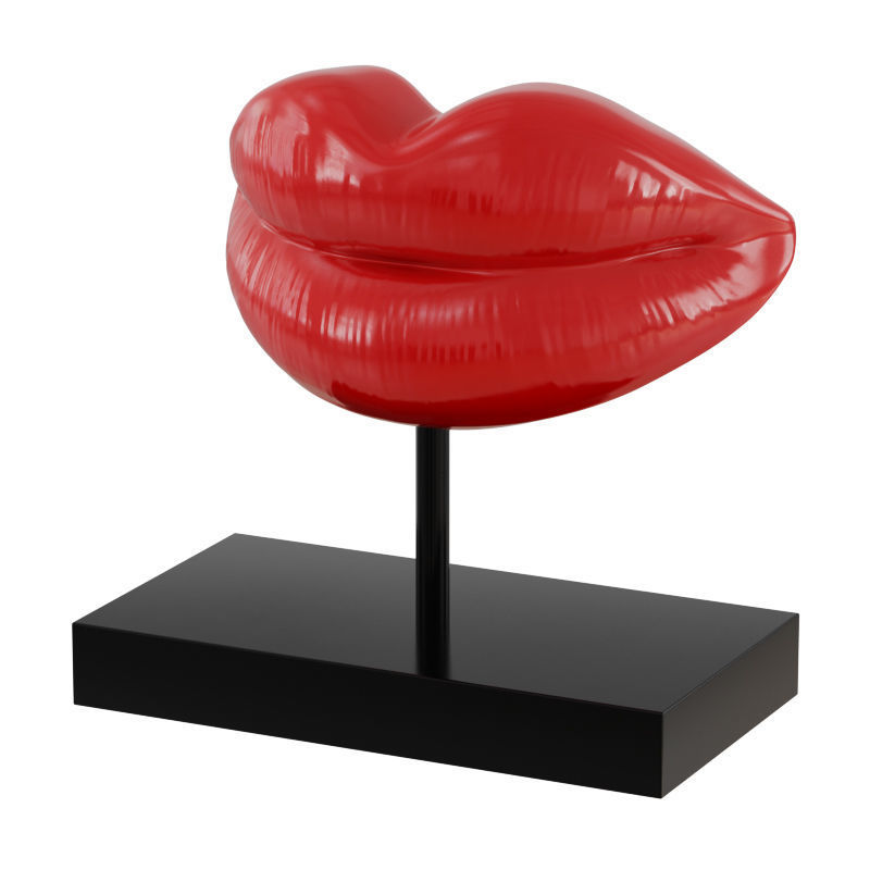 Figurine red lips 03 3D model_1
