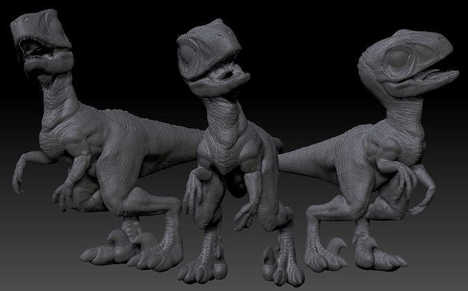 baby raptor 3D print model