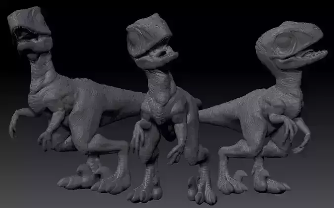 baby raptor 3D print model