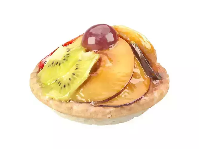 Photorealistic Mini Fruit Tart 3D Scan