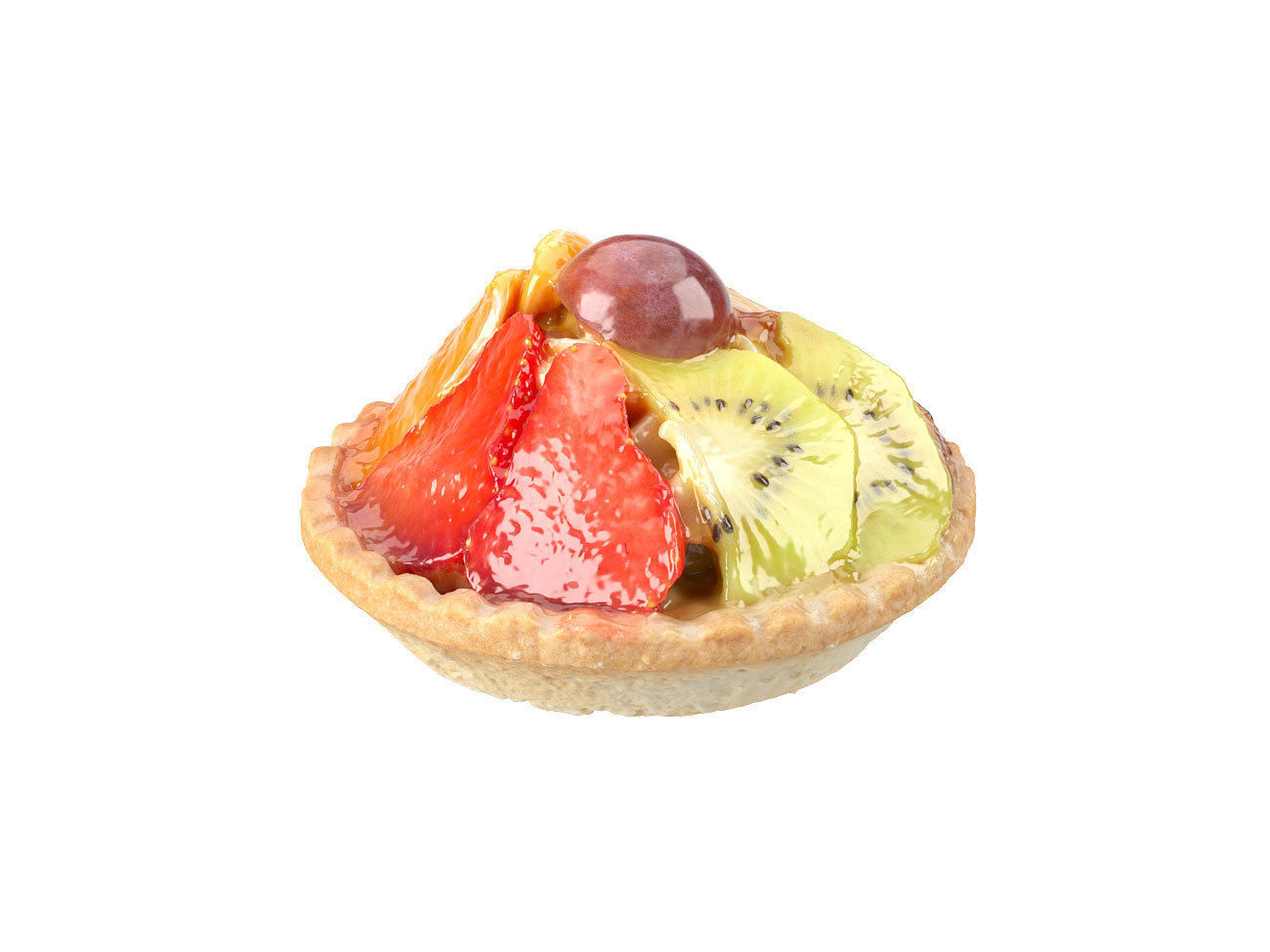 Photorealistic Mini Fruit Tart 3D Scan 3D model_1