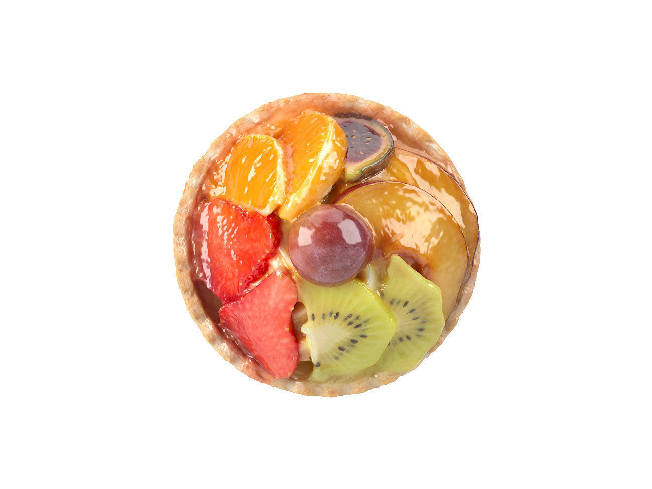 Photorealistic Mini Fruit Tart 3D Scan 3D model_4