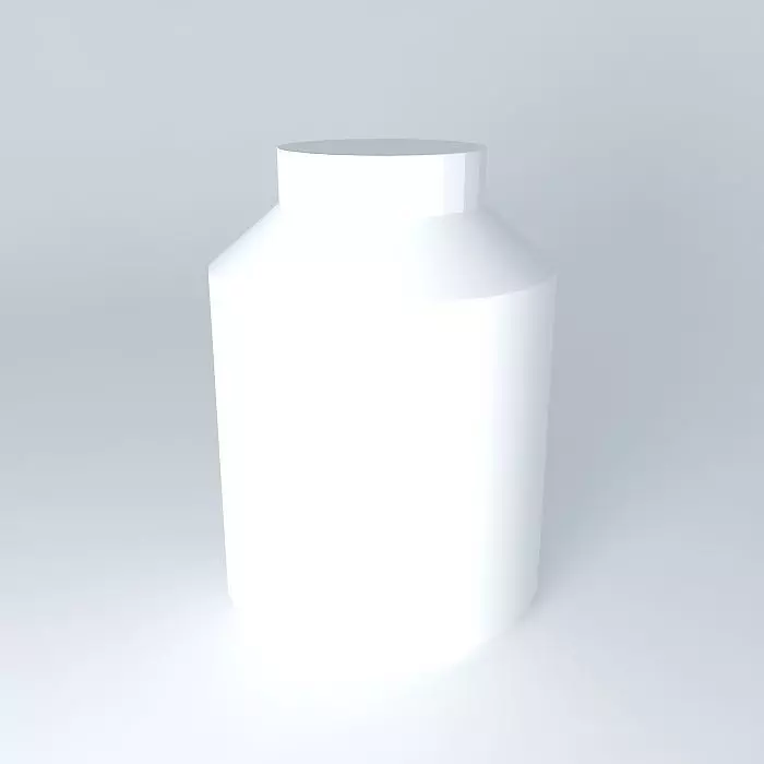 Pill bottle Free 3D model_0