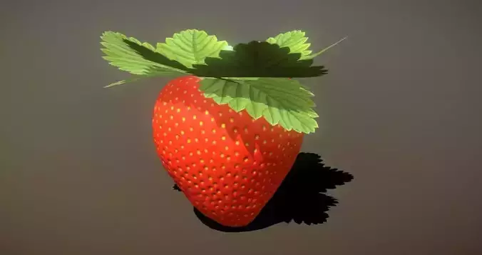 Strawberry with leaves