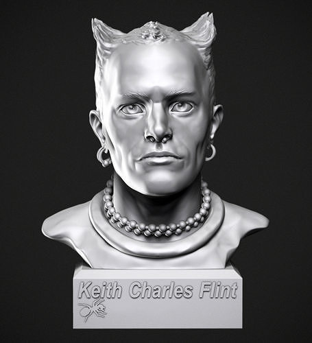 Keith Flint portrait  3D print model