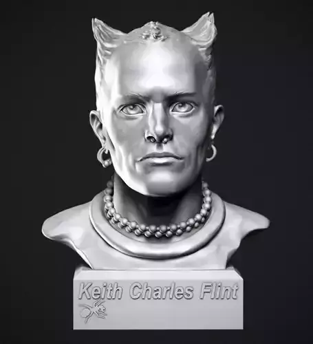 Keith Flint portrait  3D print model