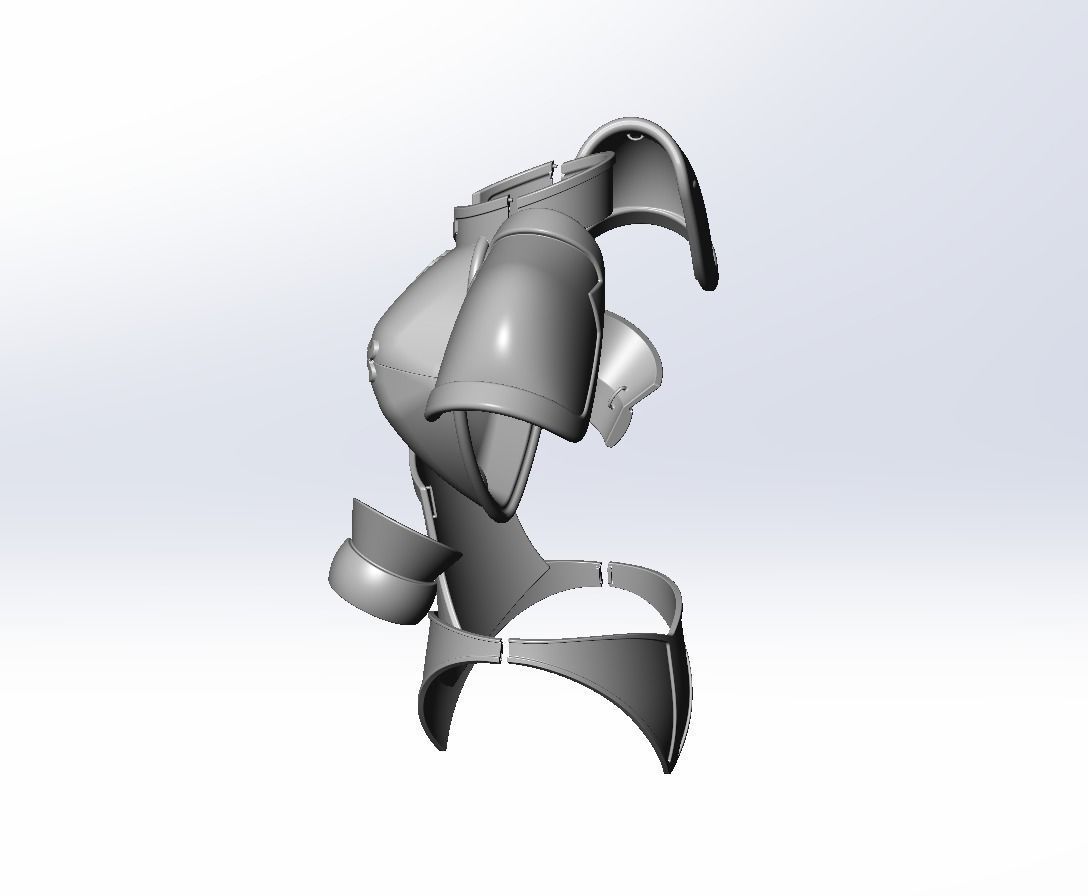 Fairy Tail Erza Scarlet Heart Kreuz Armor Set 3D print model_147