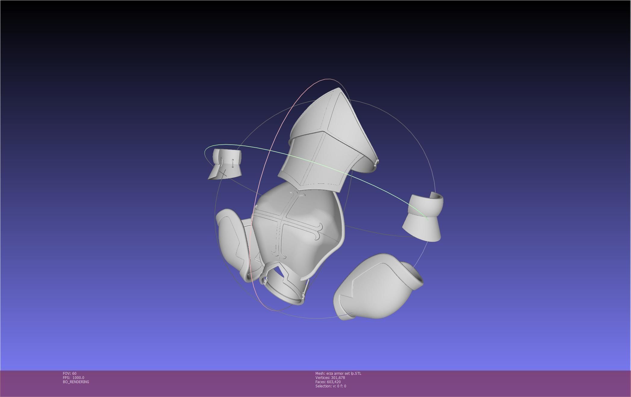 Fairy Tail Erza Scarlet Heart Kreuz Armor Set 3D print model_143