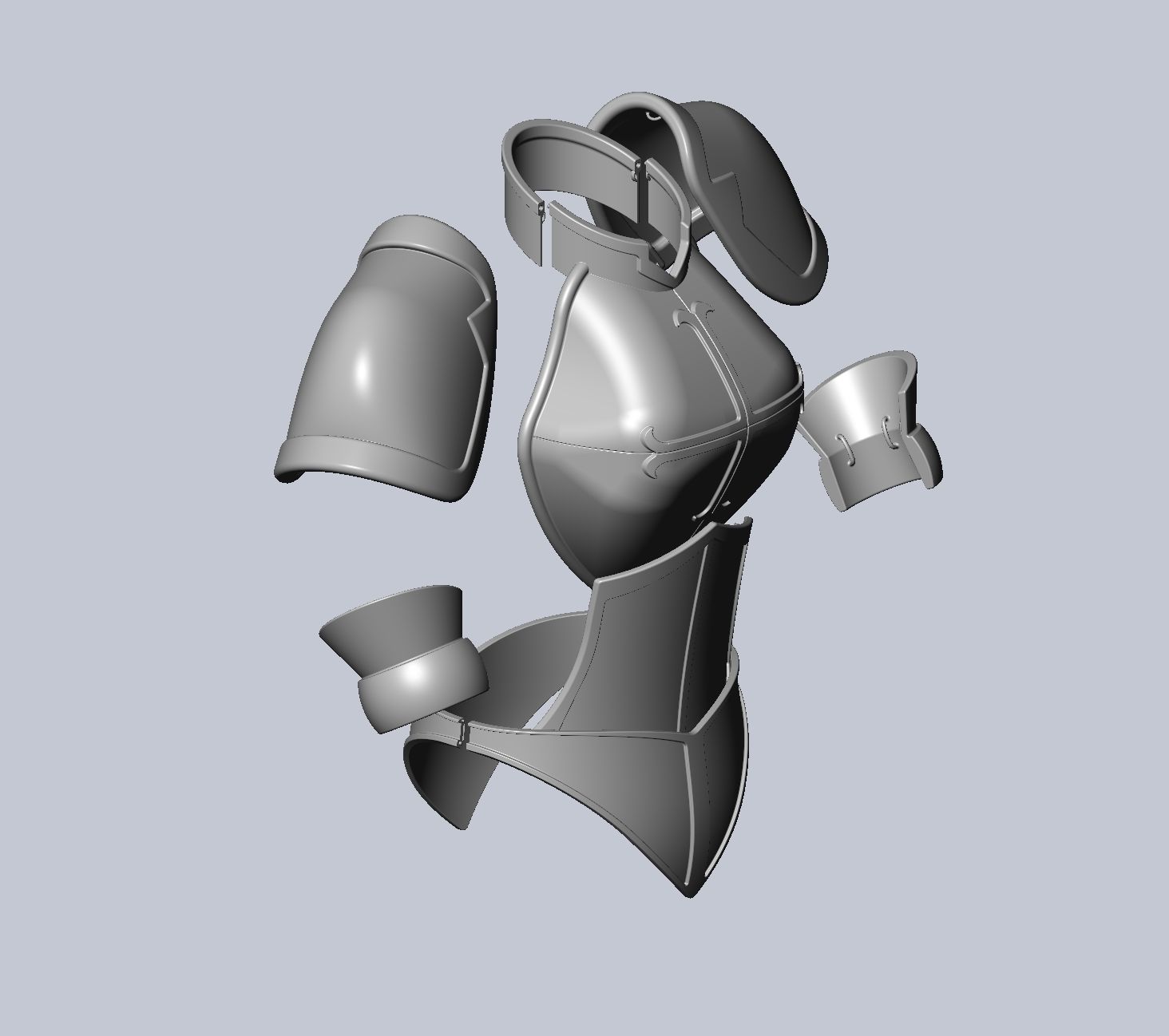 Fairy Tail Erza Scarlet Heart Kreuz Armor Set 3D print model_89