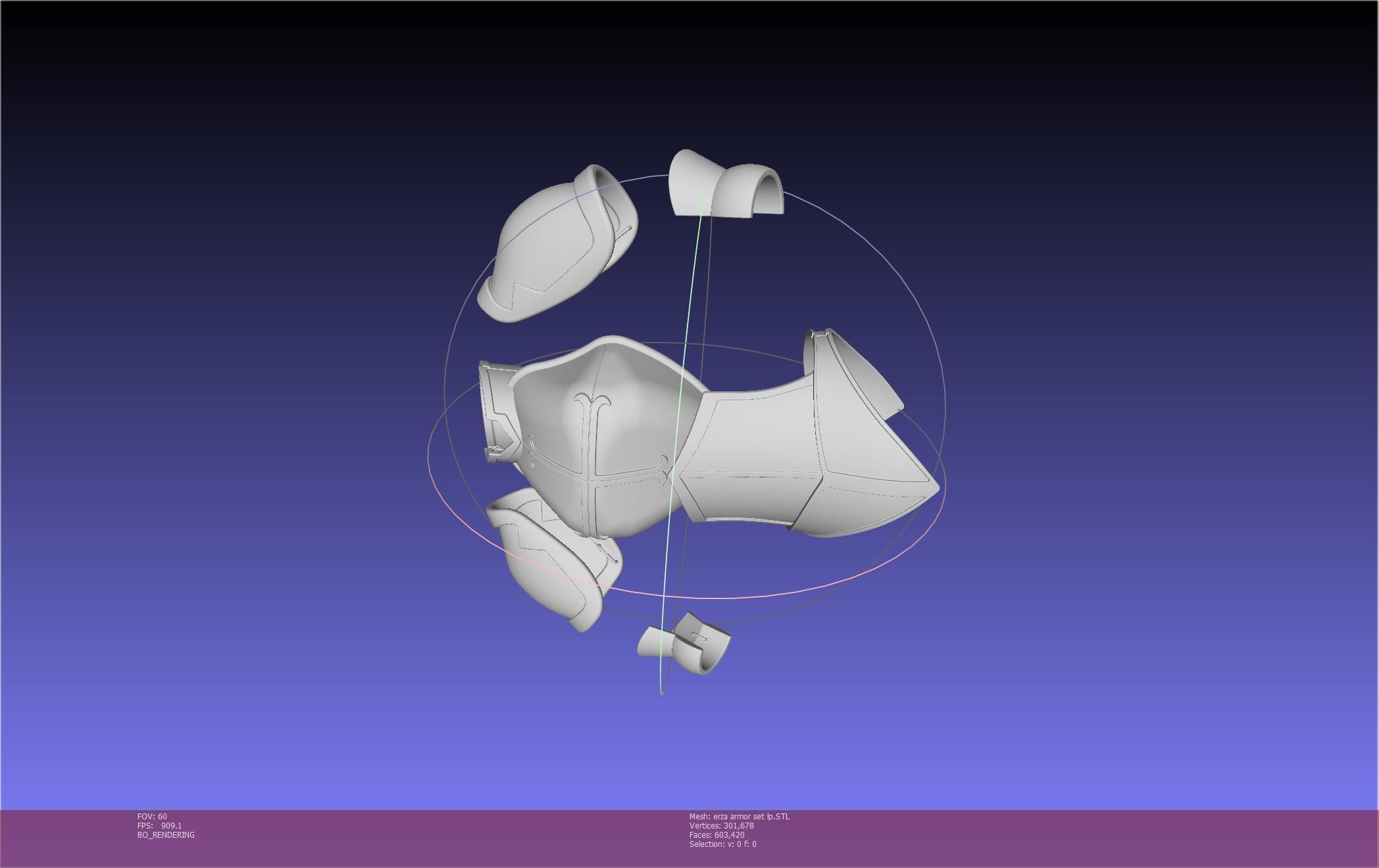 Fairy Tail Erza Scarlet Heart Kreuz Armor Set 3D print model_127