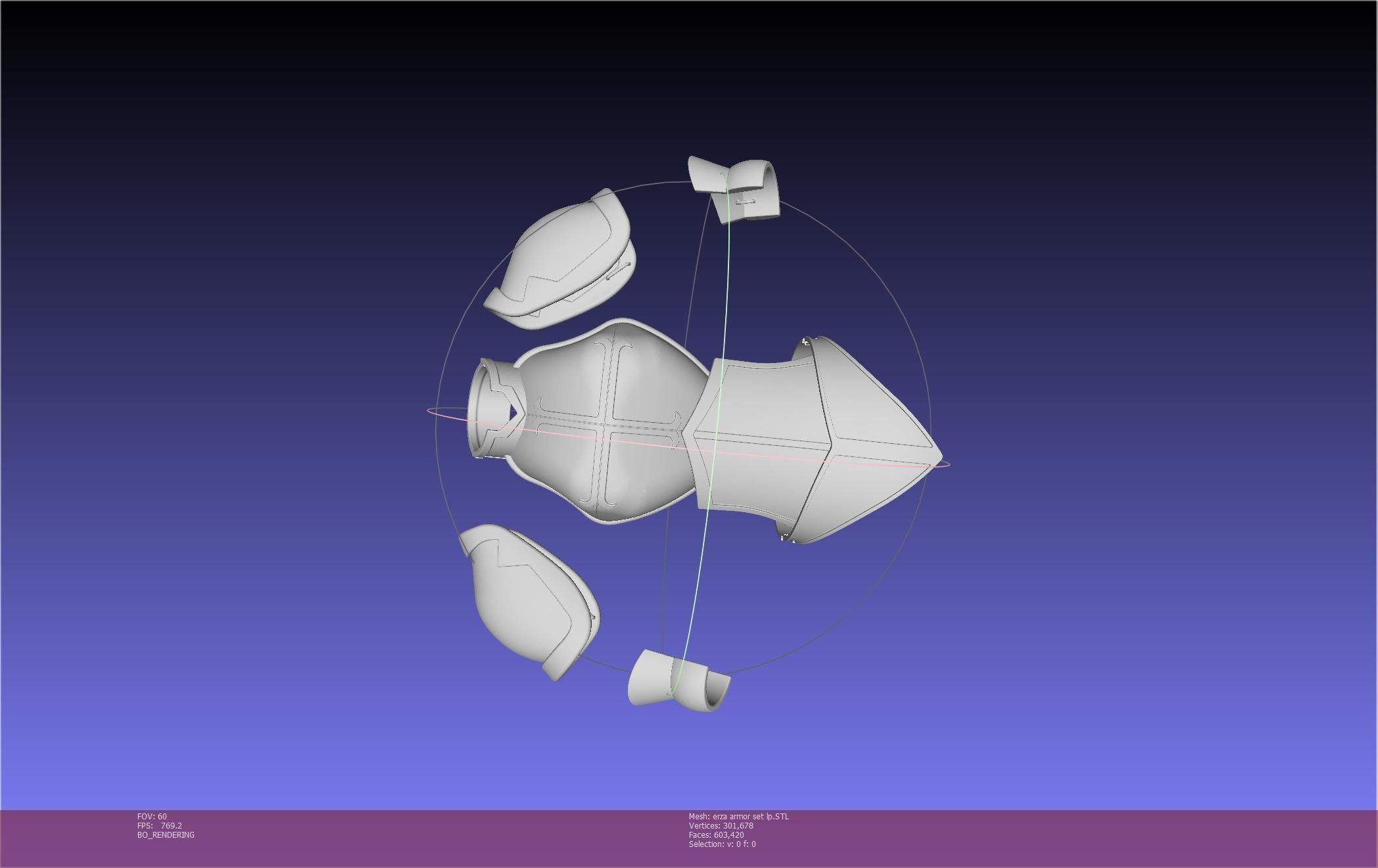 Fairy Tail Erza Scarlet Heart Kreuz Armor Set 3D print model_139