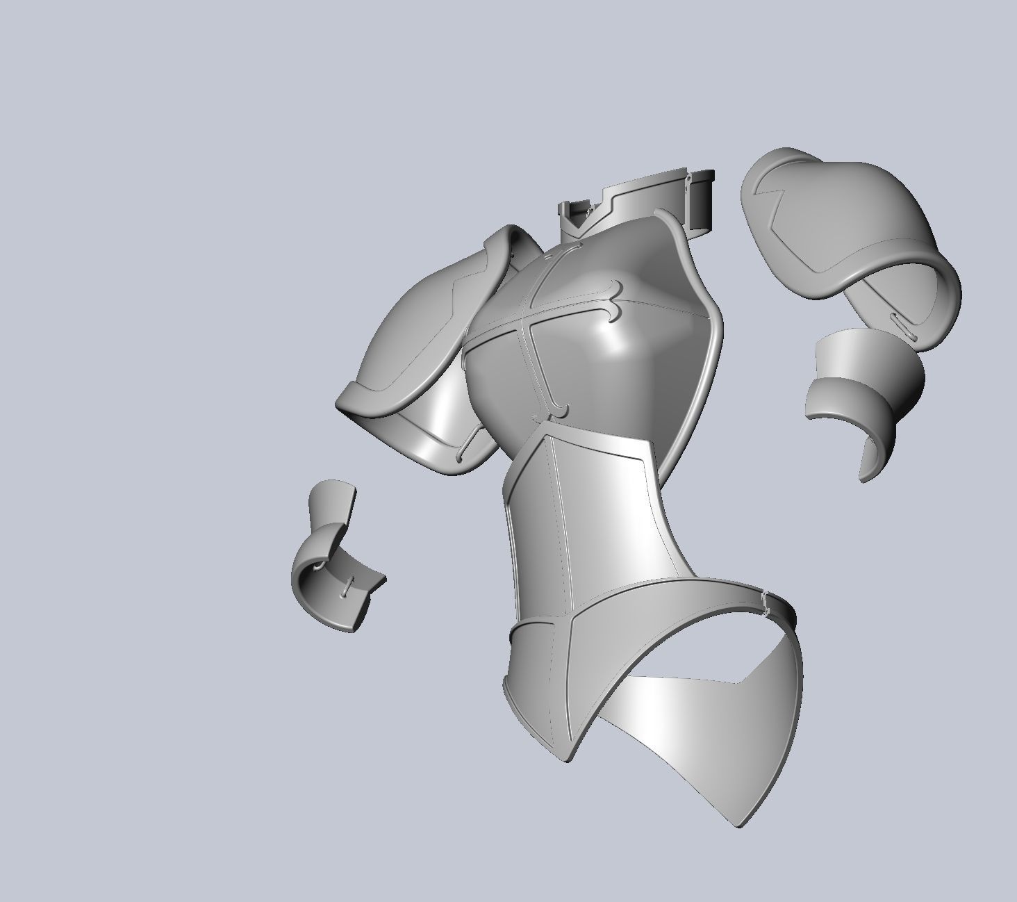 Fairy Tail Erza Scarlet Heart Kreuz Armor Set 3D print model_90