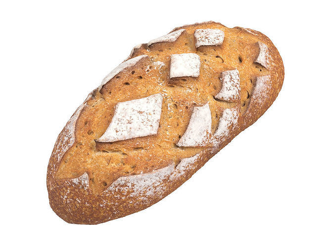 Photorealistic Bread 3D Scan 3 3D model