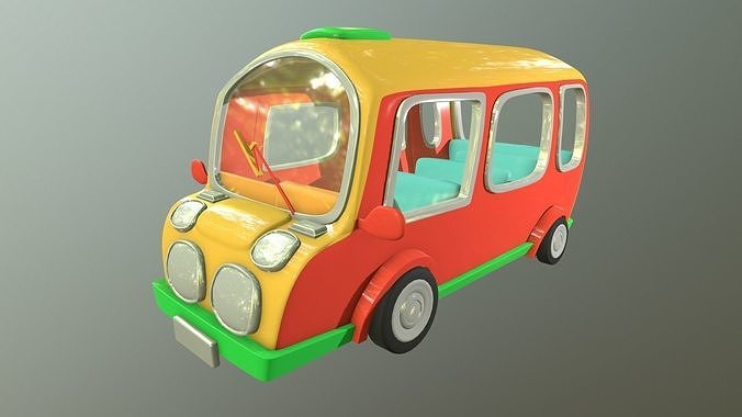 Asset - Cartoons - Bus - 3D Model 3D model