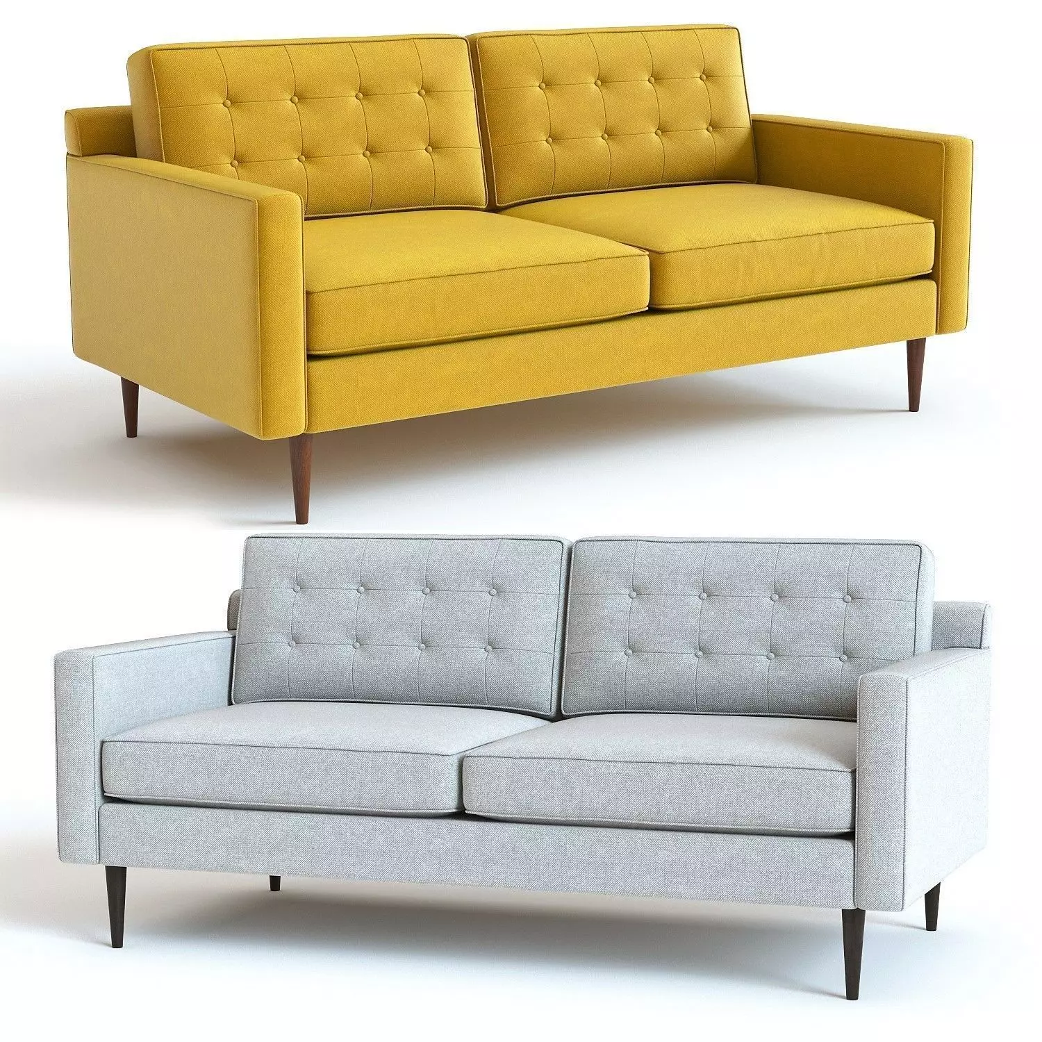 West Elm Drake Sofa 3D model_0