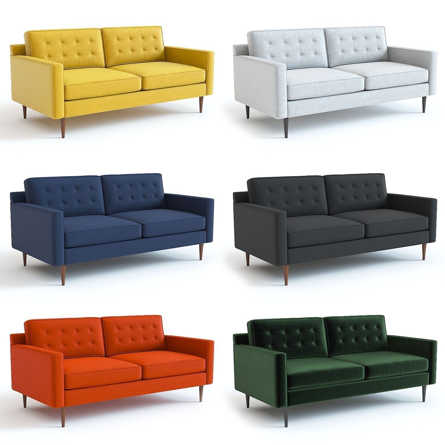 West Elm Drake Sofa 3D model_3