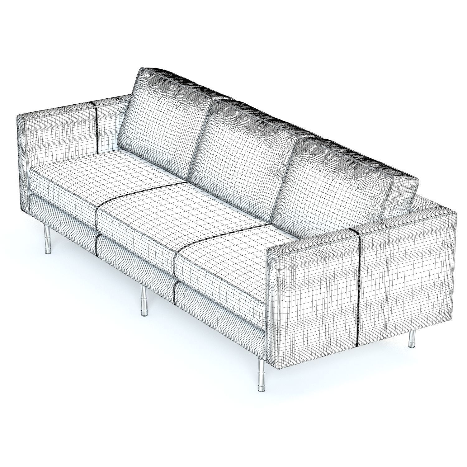 West Elm Axel Sofa 3D model_4