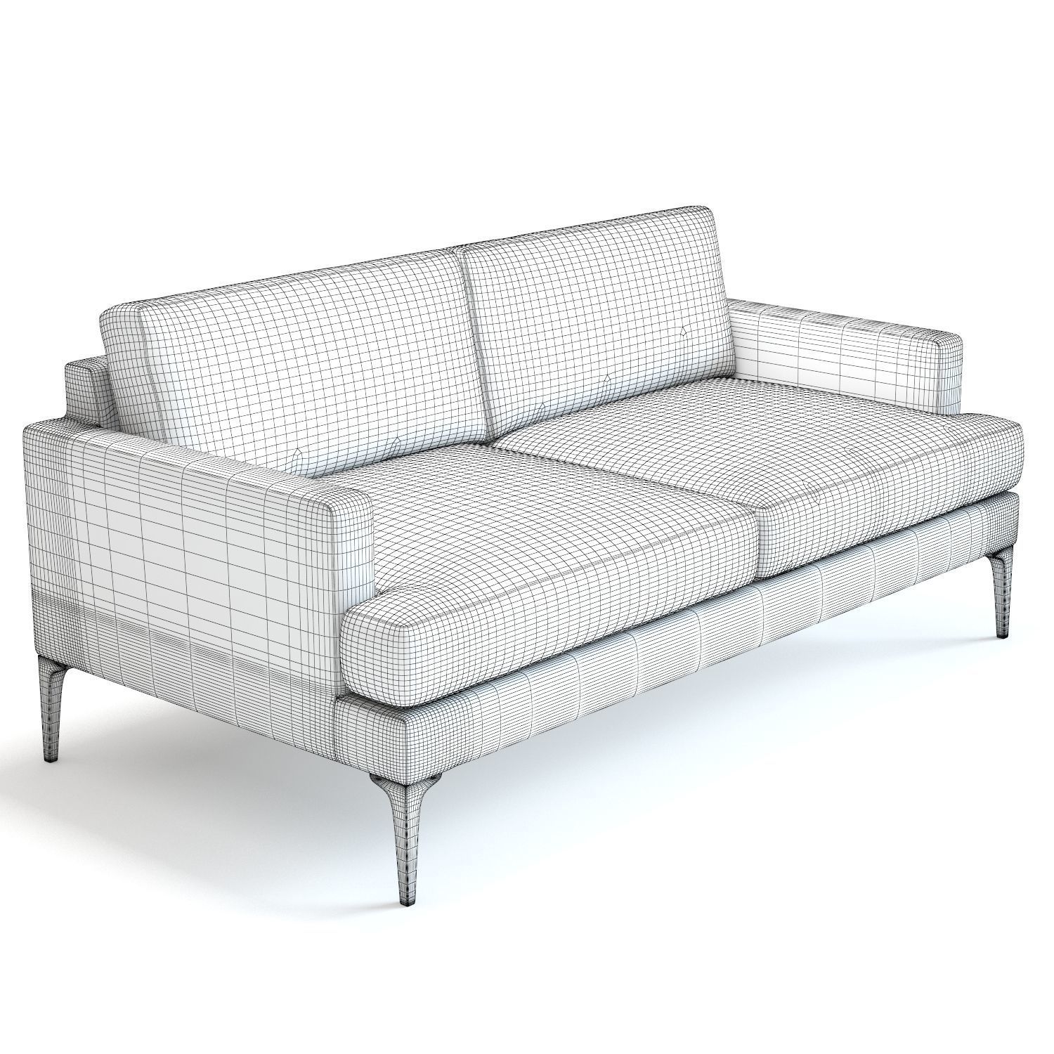 West Elm Andes Sofa 3D model_6