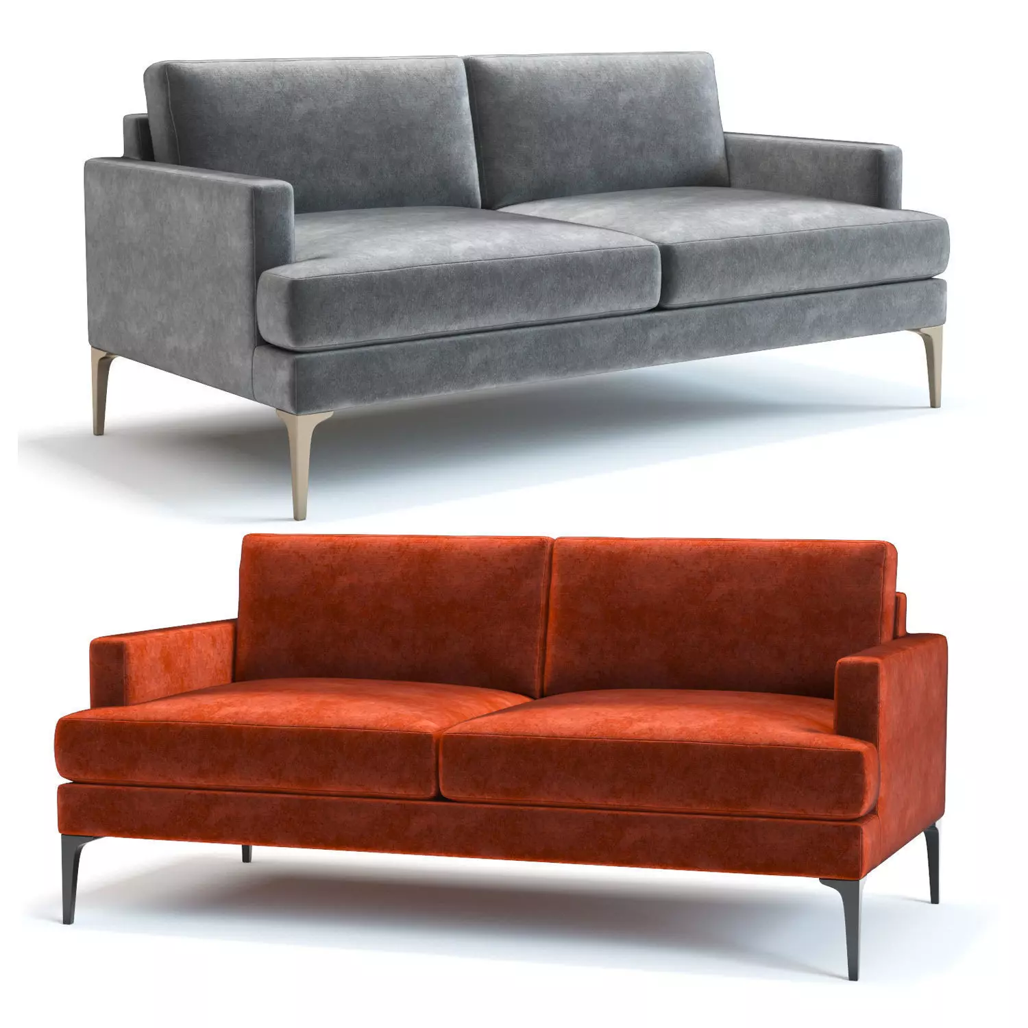 West Elm Andes Sofa 3D model_0