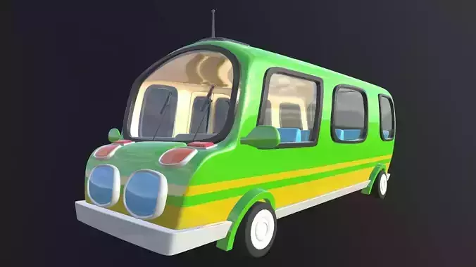 Asset - Cartoons - Bus - 02  - 3D Model 3D model