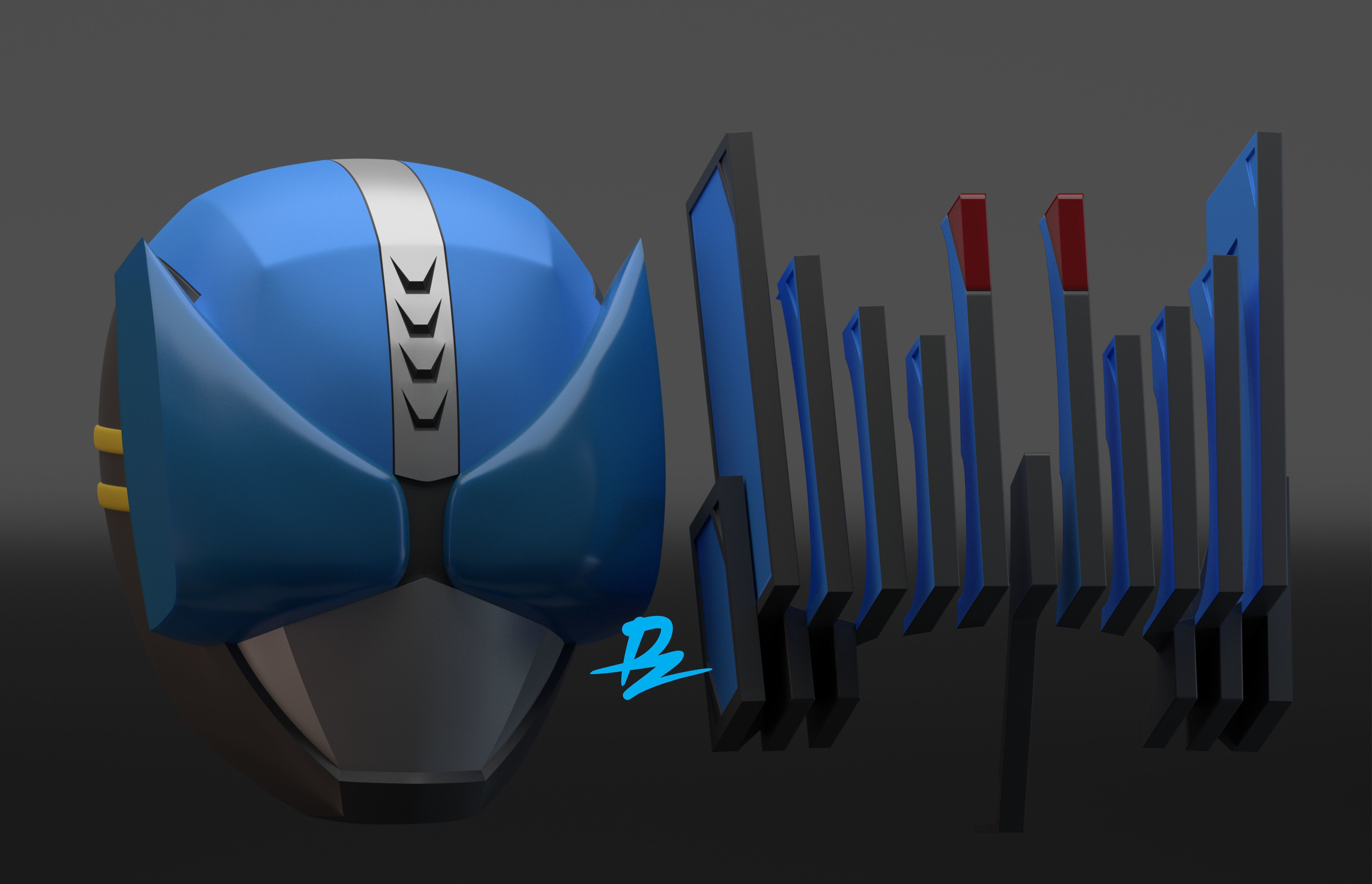 Mask Kamen rider Diend Decade series 3D print model_2