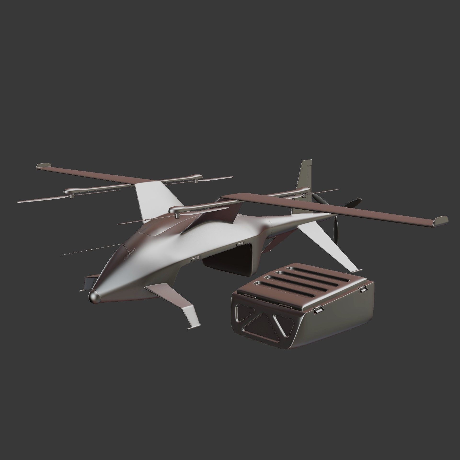 Cargo drone Zeltor-28 3D model_12