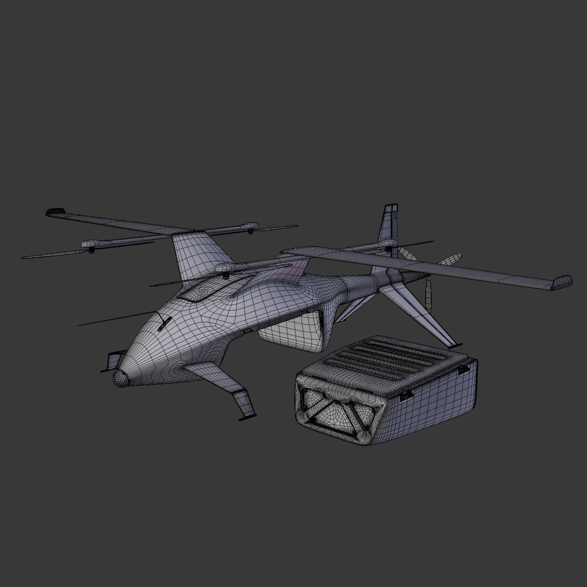 Cargo drone Zeltor-28 3D model_13