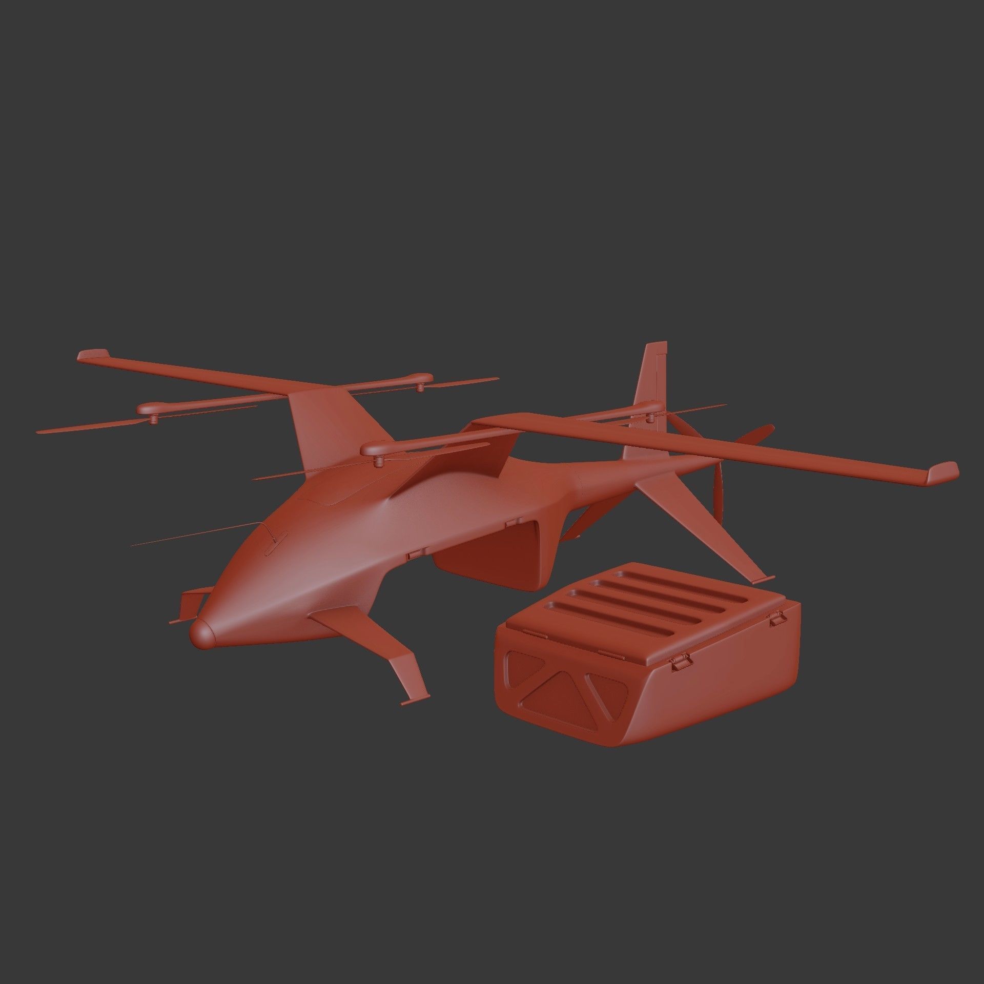 Cargo drone Zeltor-28 3D model_10