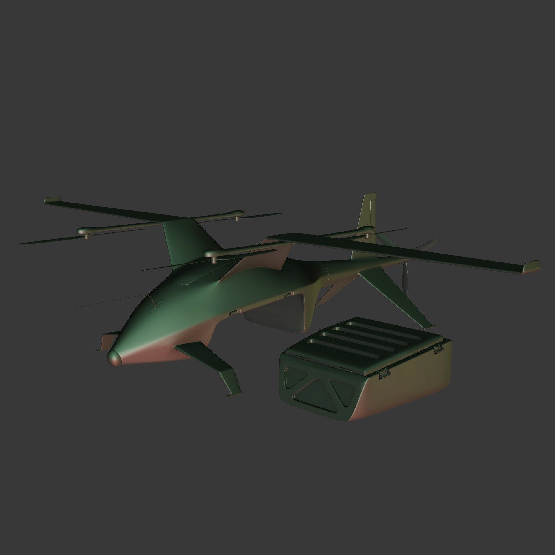 Cargo drone Zeltor-28 3D model_11