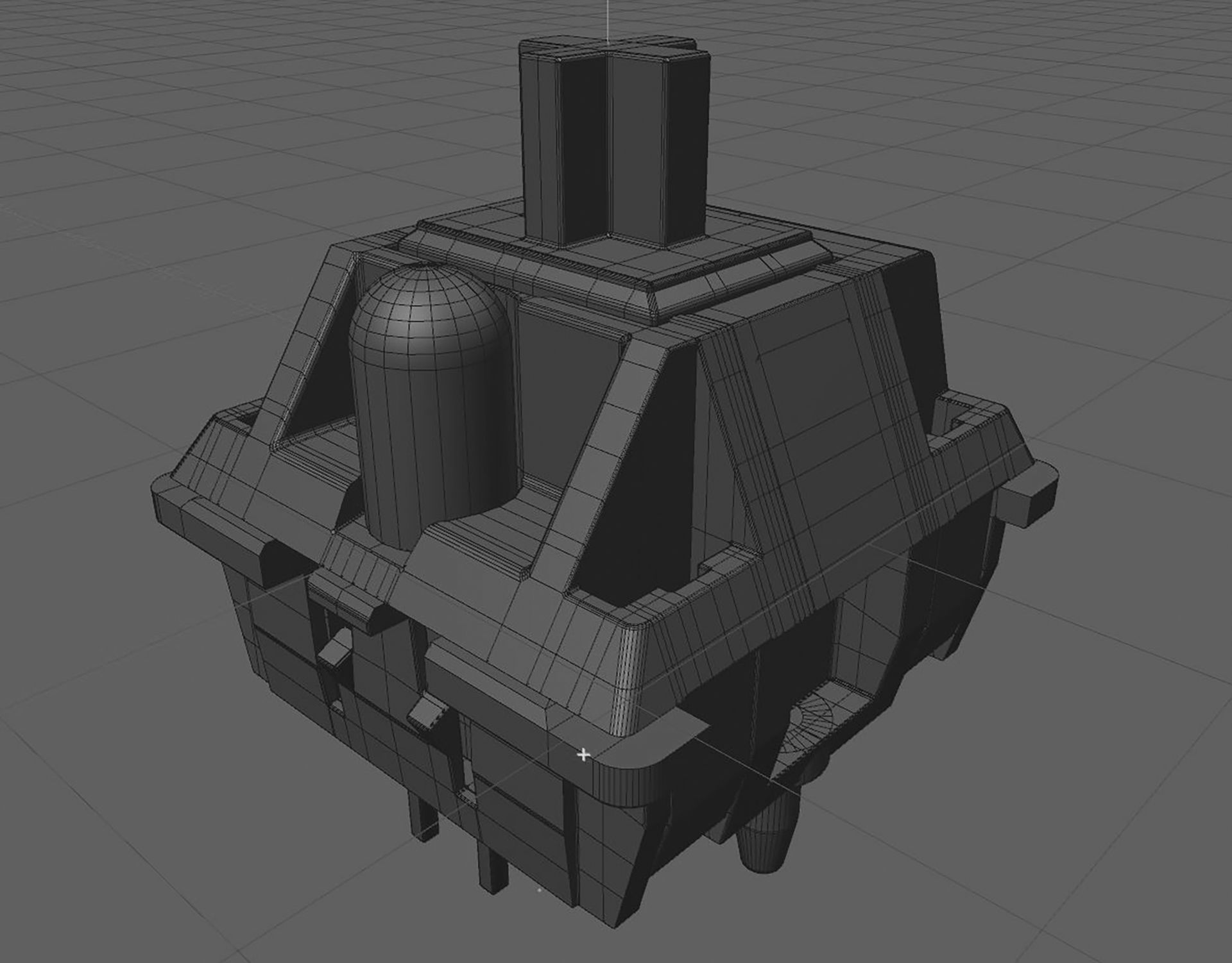 Cherry MX switches keyboard keys 3D model_8